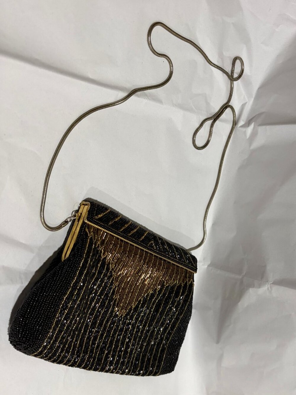 La Regale Vintage beaded shoulder bag/clutch.